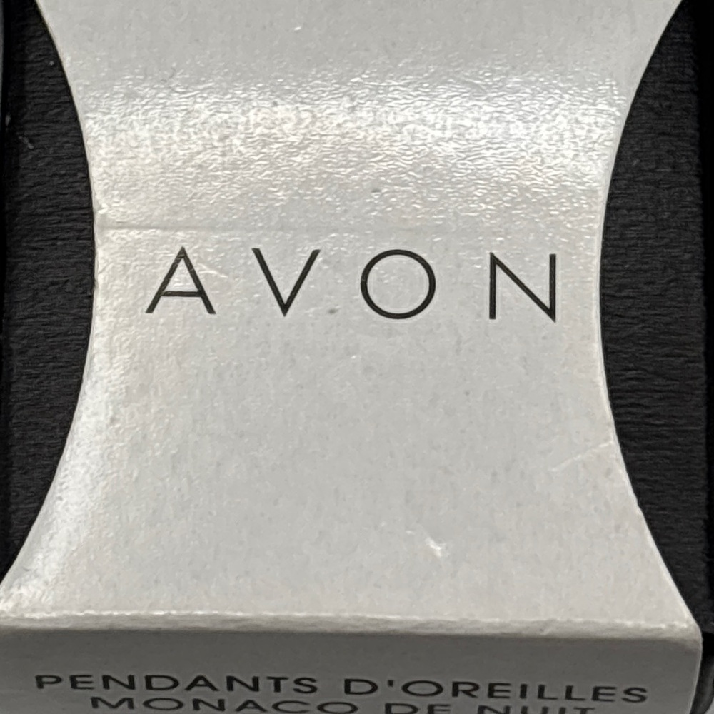 Avon 2012 Elegant Black and Silver Monaco Nights Drop Earrings - Picture 3 of 4